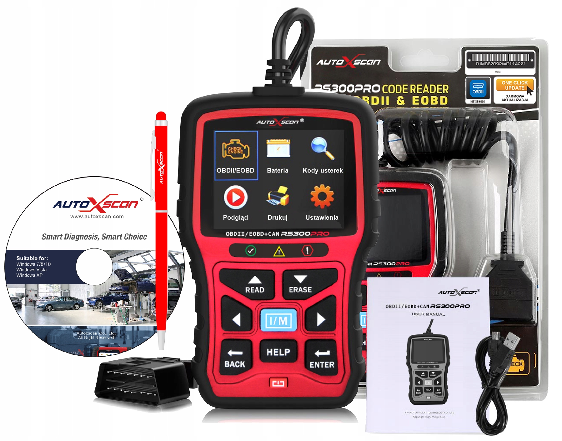 Tester diagnostyczny AutoXscan RS300PRO