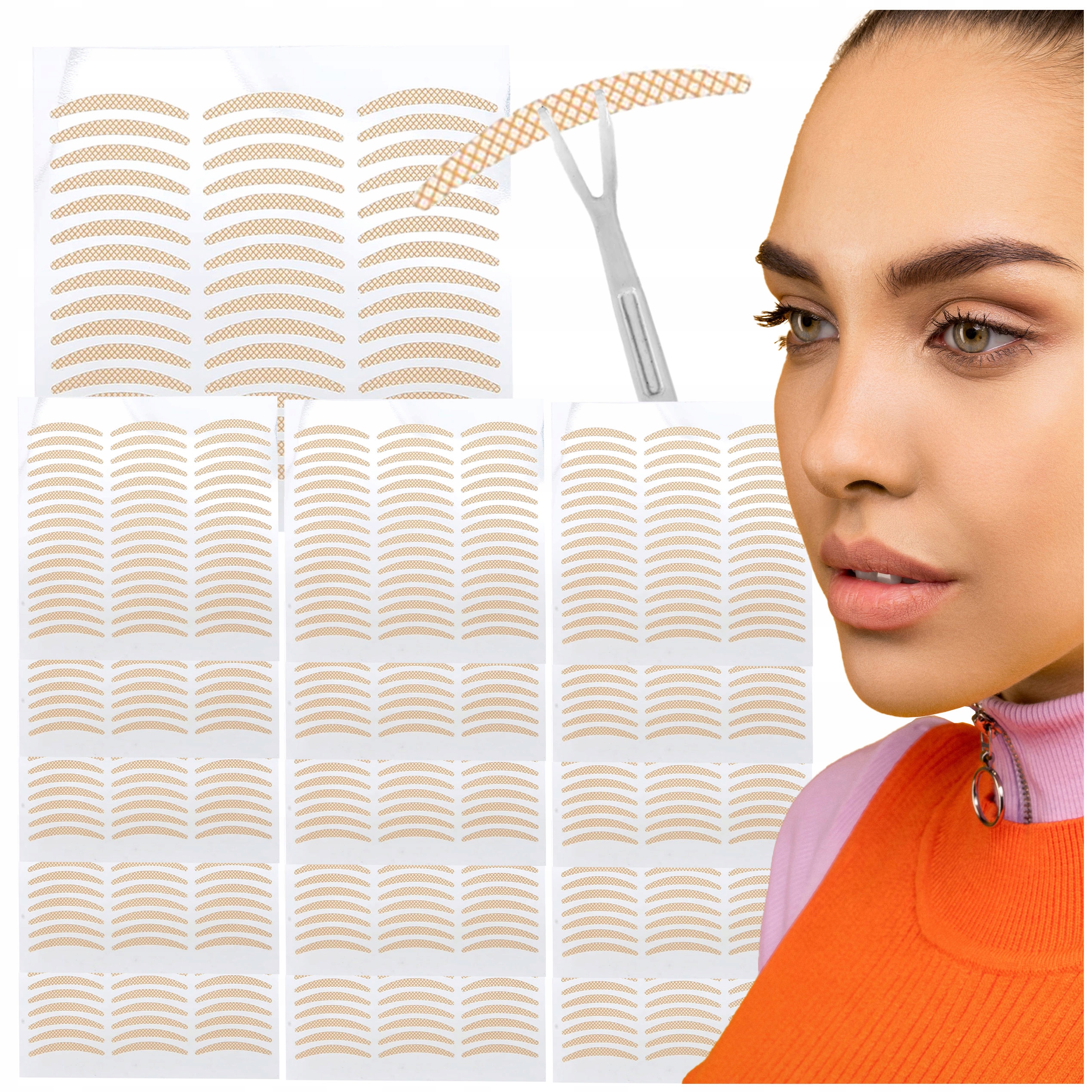 PLASTRY NA OPADAJĄCE POWIEKI TASIEMKI 720 SZT KORYGUJĄCE TASIEMKA KOMPLET