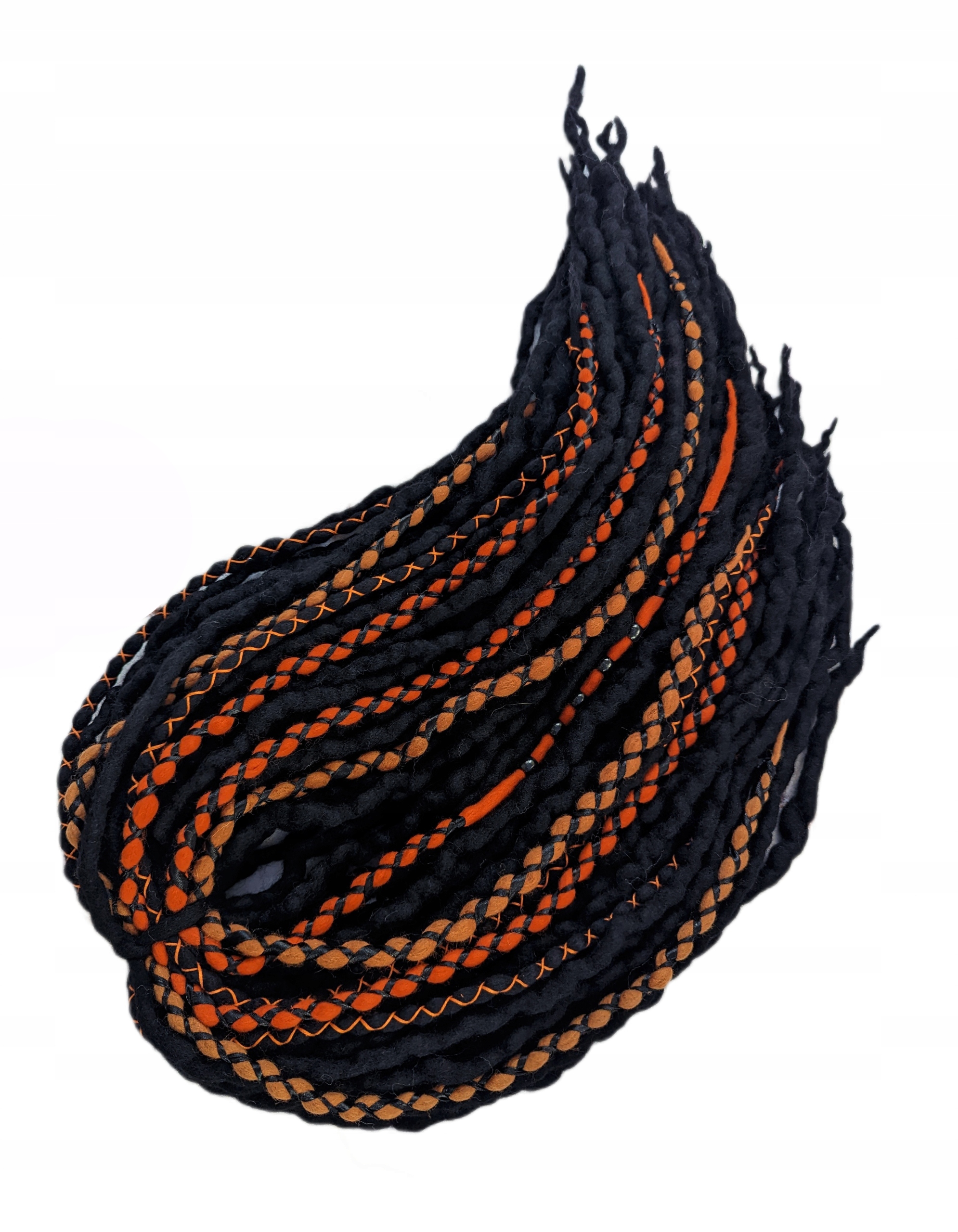 Vlněné pastelky Dredy, černé červené, Podzimní Soumrak, 40 kusů