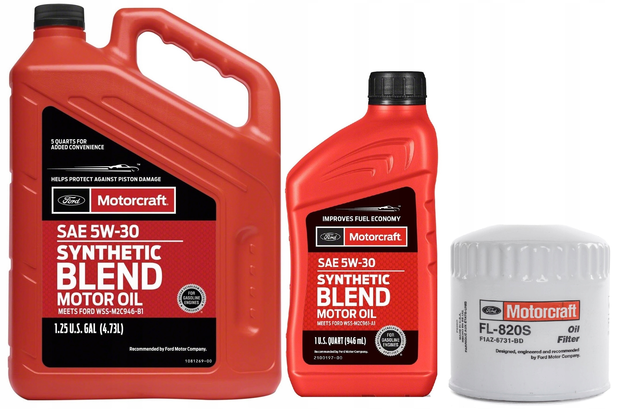 Olej Motorcraft 5W30 Synthetic Blend FL820S Ford Lincoln Mercury 6 Qt