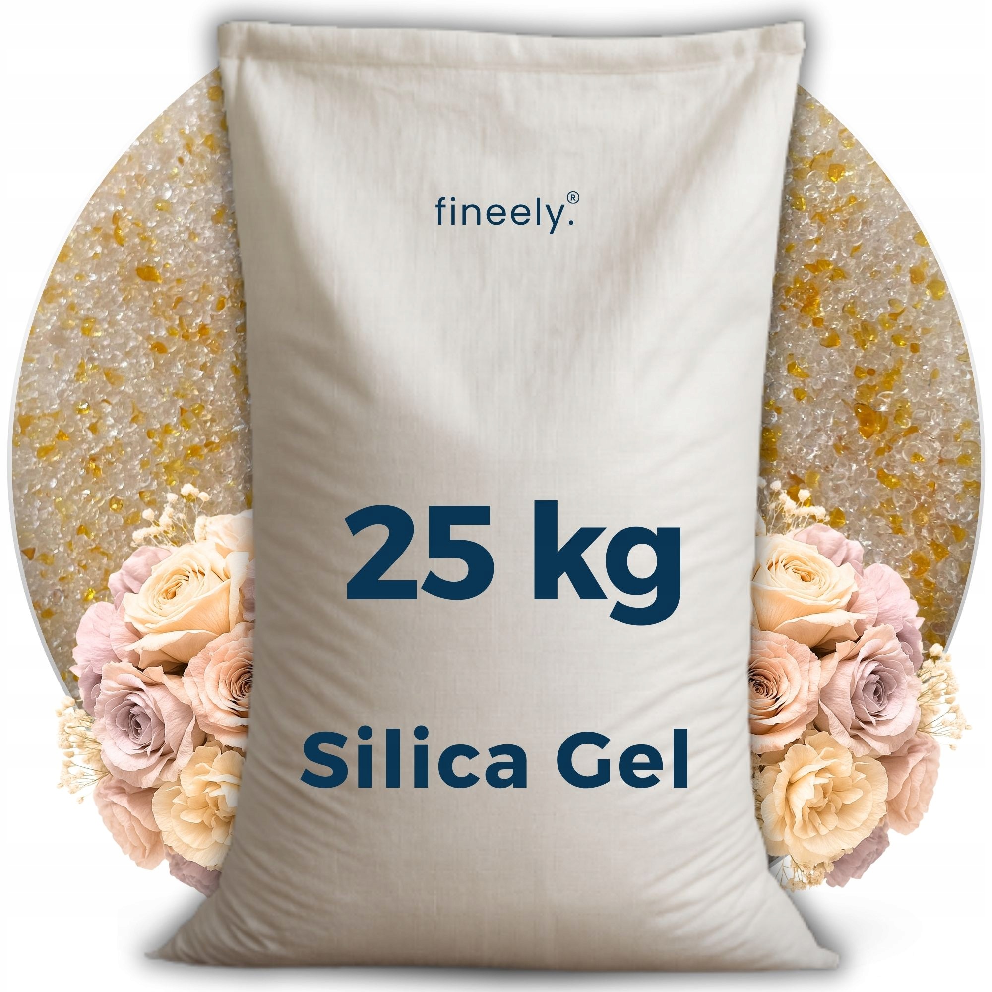 Silica Gel na sušenie kvetov pohlcovač vlhkosti, silikagél 25 kg