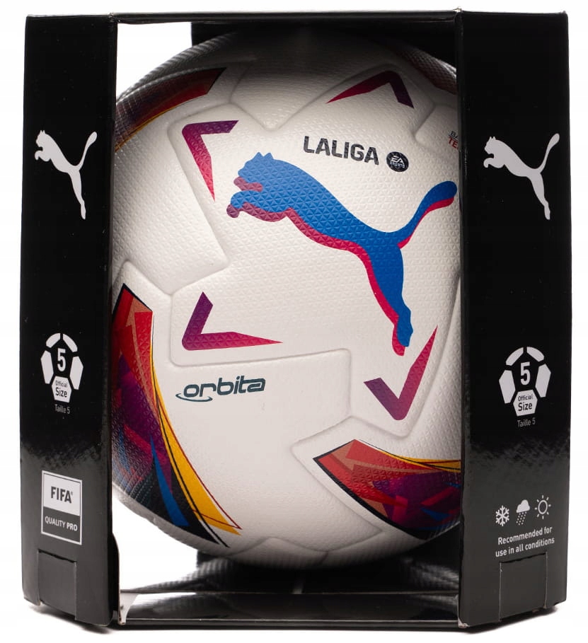 Oficjalna Piłka Nożna Meczowa Do Nogi Puma Orbita La Liga 1 Omb R.5
