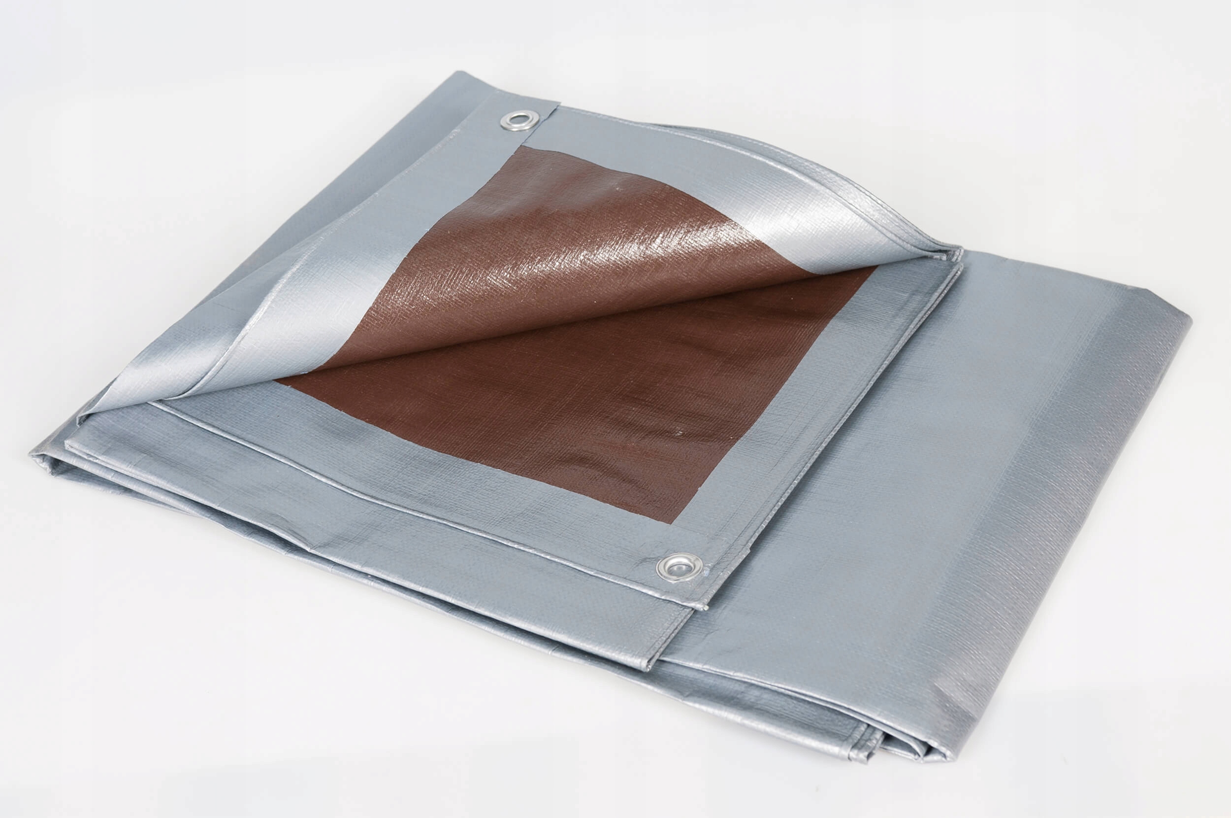 Plachta strieborno-hnedá 210 g 8 m x 10 m, hrubá, mrazuvzdorná, vodotesná
