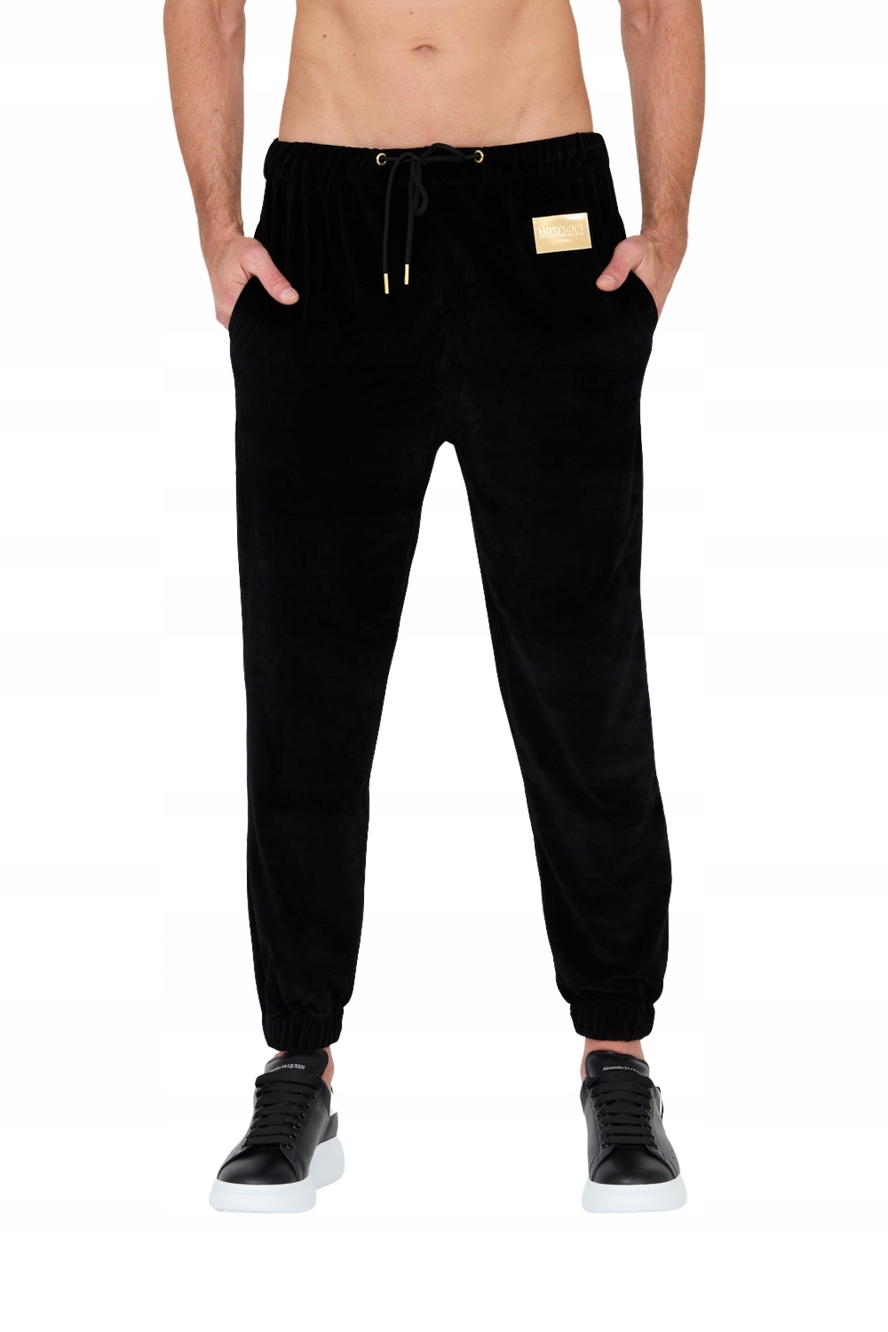 Moschino Černé velurové tepláky, velikost S