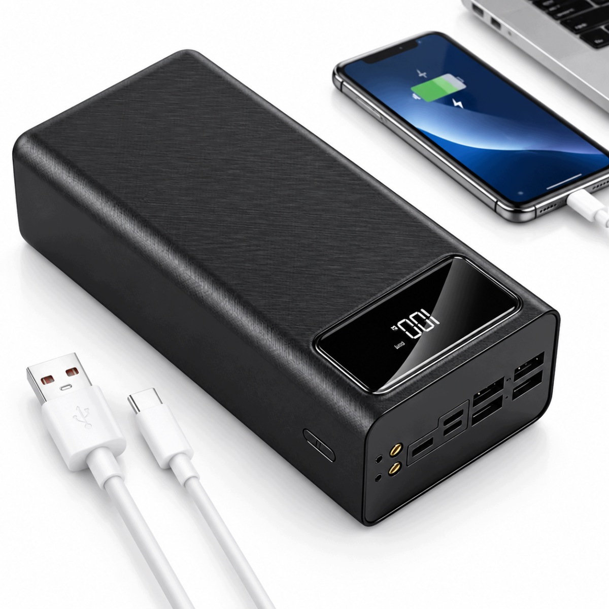 Powerbank 50000MAH Led Usb-c Lightning 4XUSB Szybkie Ladowanie 3 Urzadzenia
