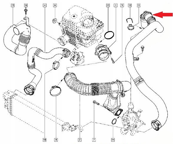 RURA WAZ TURBO INTERCOOLER A RENAULT MASTER 2 3dCi Part number GT52 167