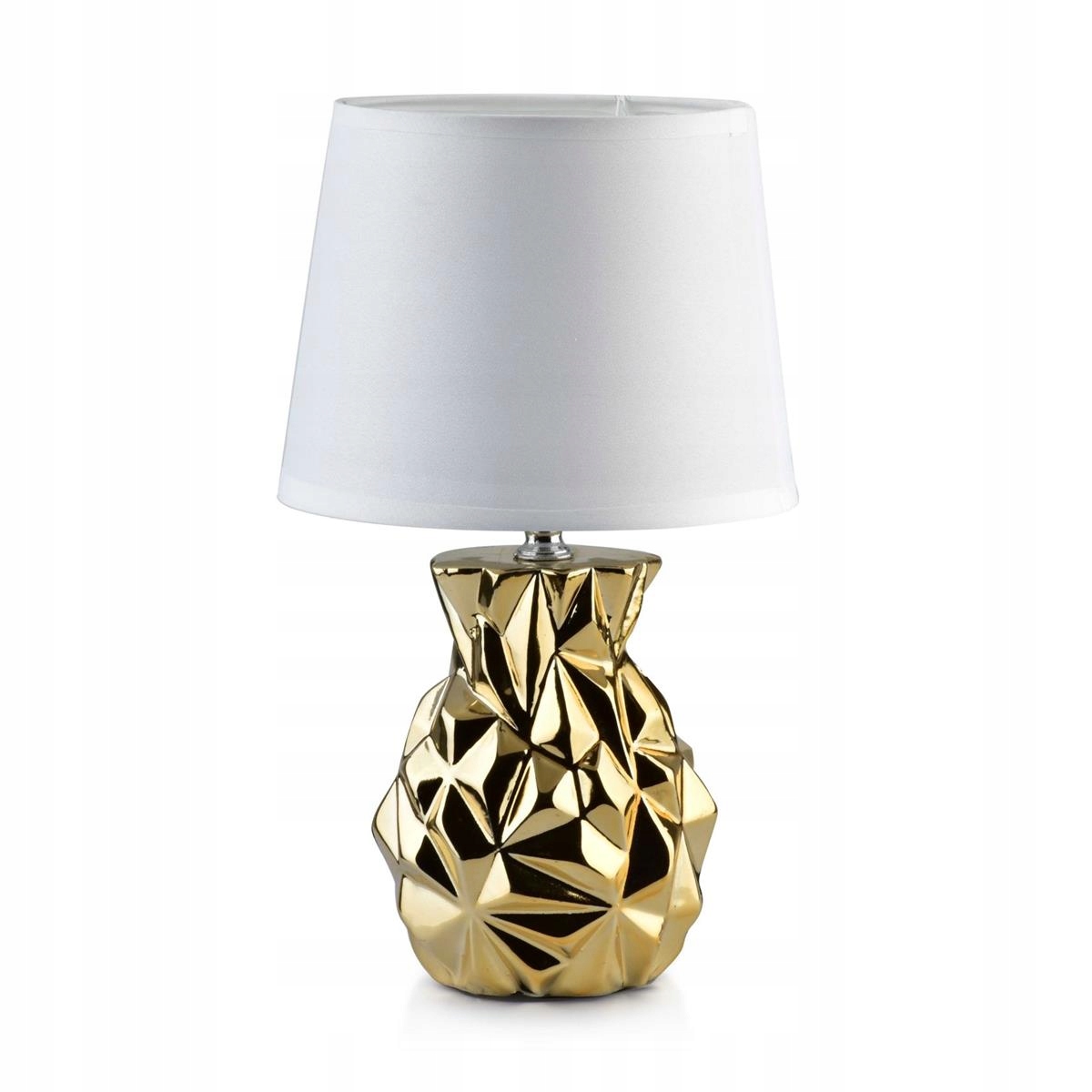 

złota lampka stołowa nocna glamour E14