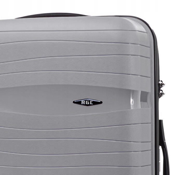 MAŁA WALIZKA PODRÓŻNA L POLIPROPYLEN RGL BAGAŻ PODWÓJNE KÓŁKA OBROTOWE Materiał dominujący polipropylen