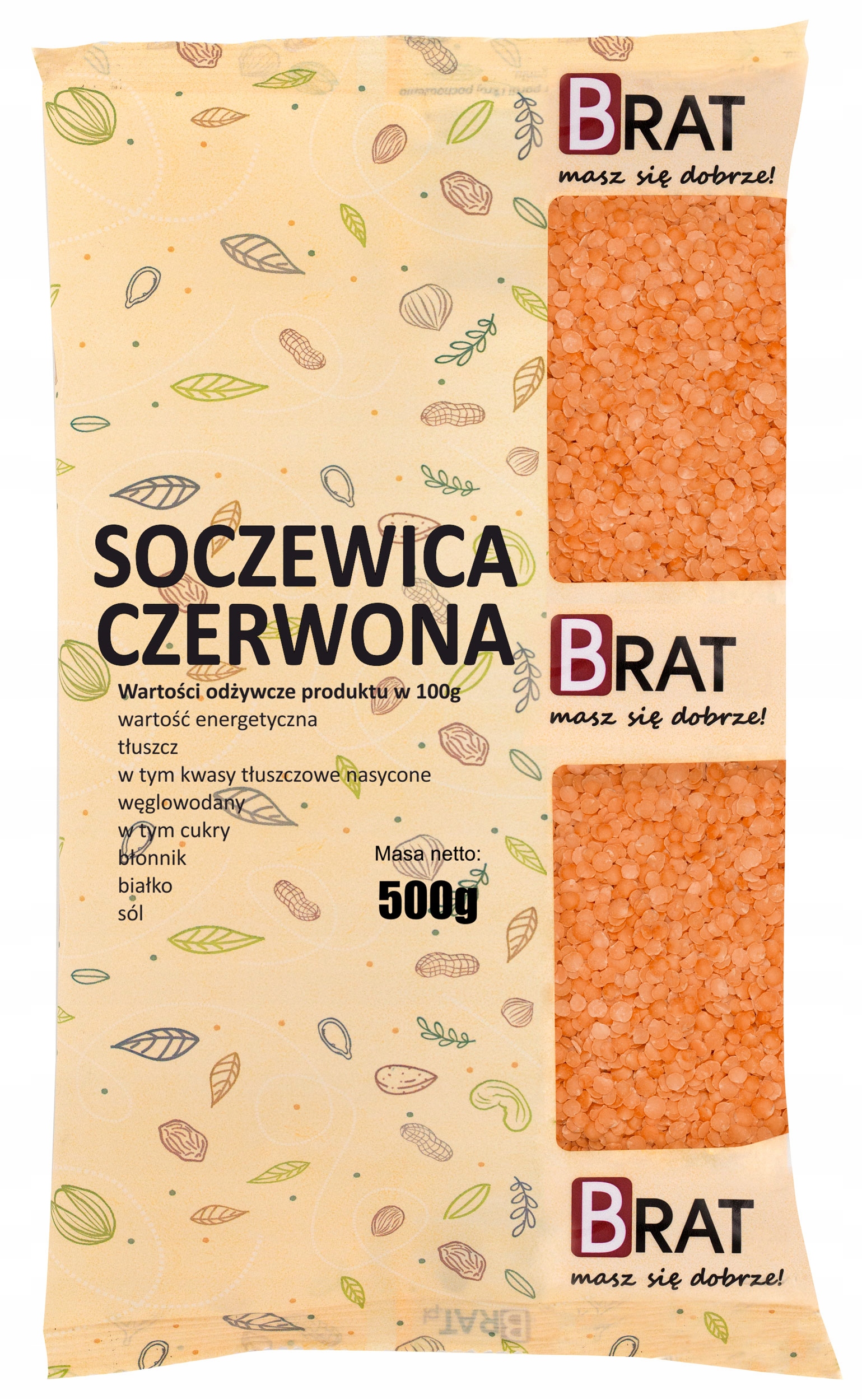 Levně 8X Brat Červená čočka 500 g