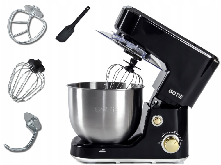 Robot Planetarny 5 L misa 1000W Gotie Czarny Robot kuchenny planetarny