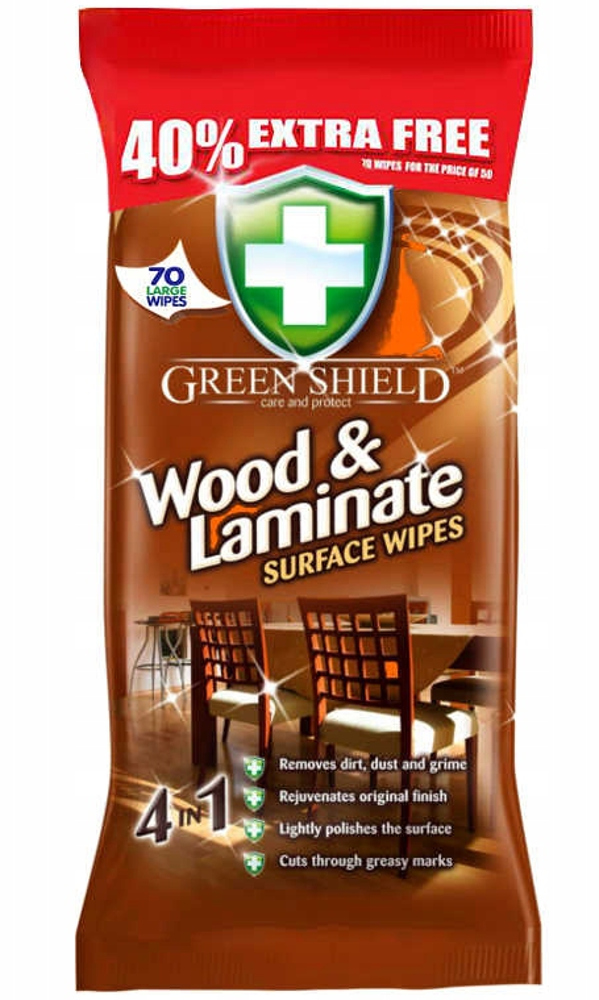 

Green Shield chusteczki do drewna laminatu 70 szt.
