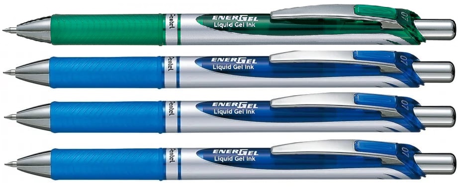 Pióro kulkowe PENTEL Energel 0.7 mm ZESTAW 4 szt Stan opakowania oryginalne