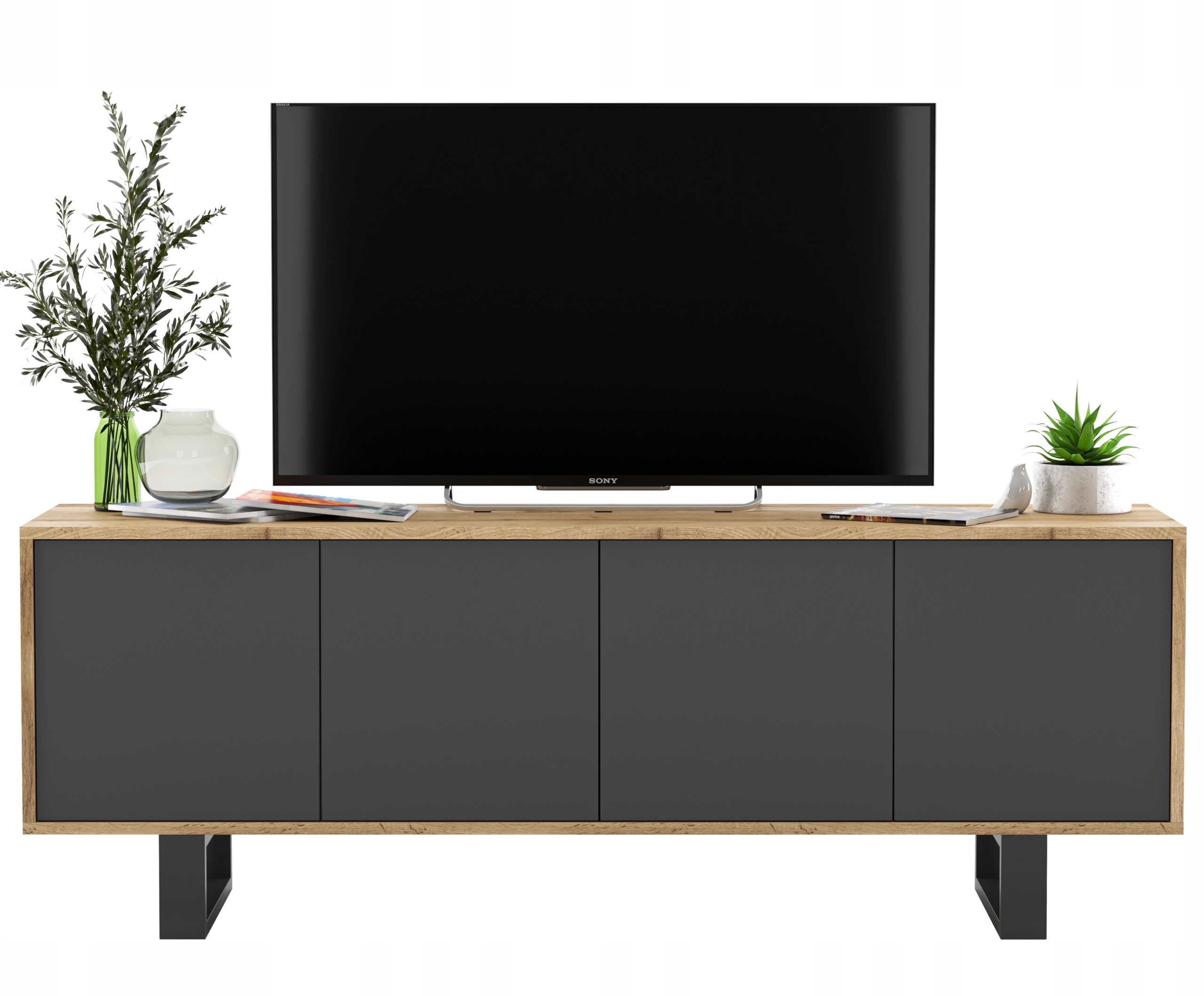 

Szafka Rtv Loft grafit Mat komoda Rtv Loft 150cm