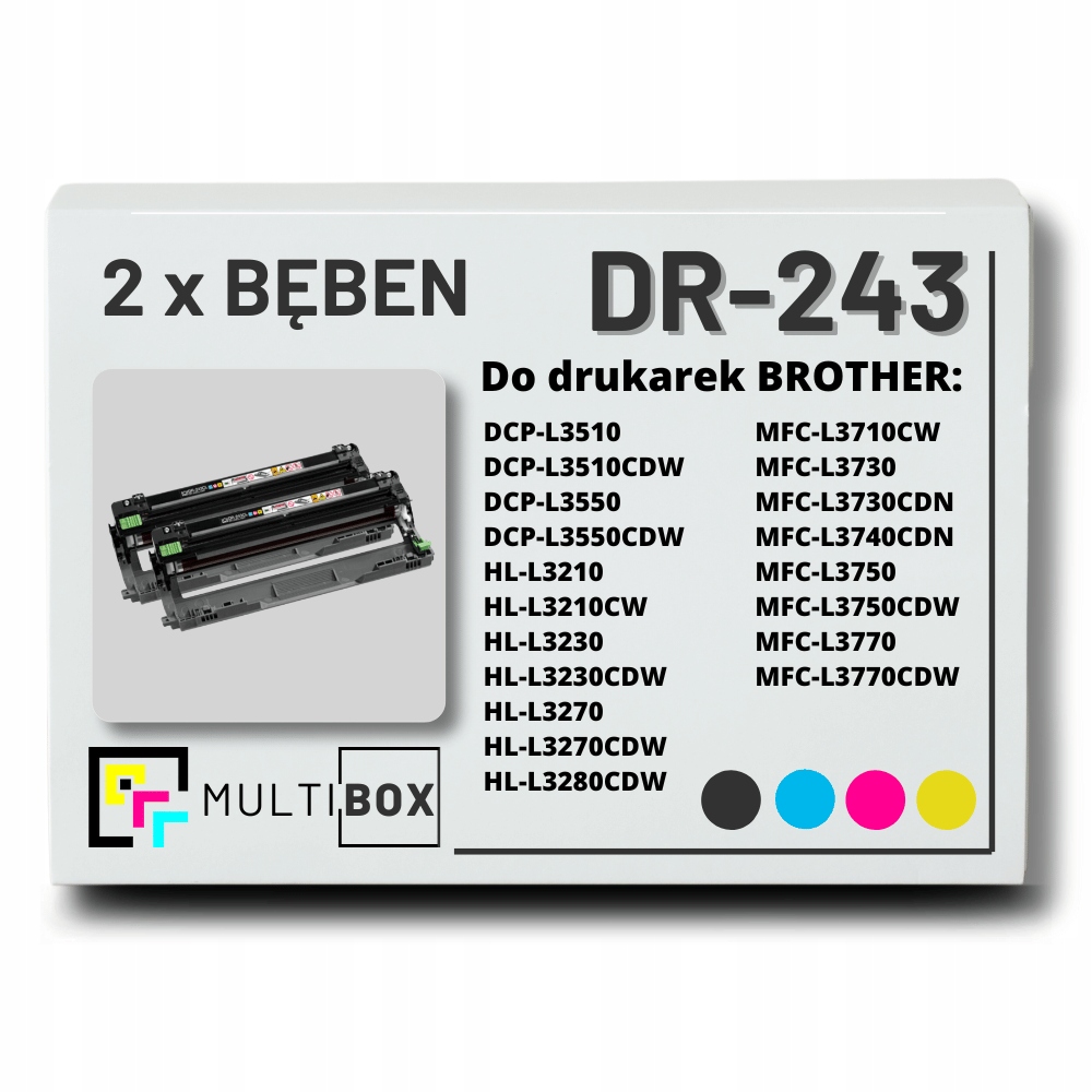 2x Bęben DR-243CL CMYK zamiennik do Brother MFC-L3750CDW