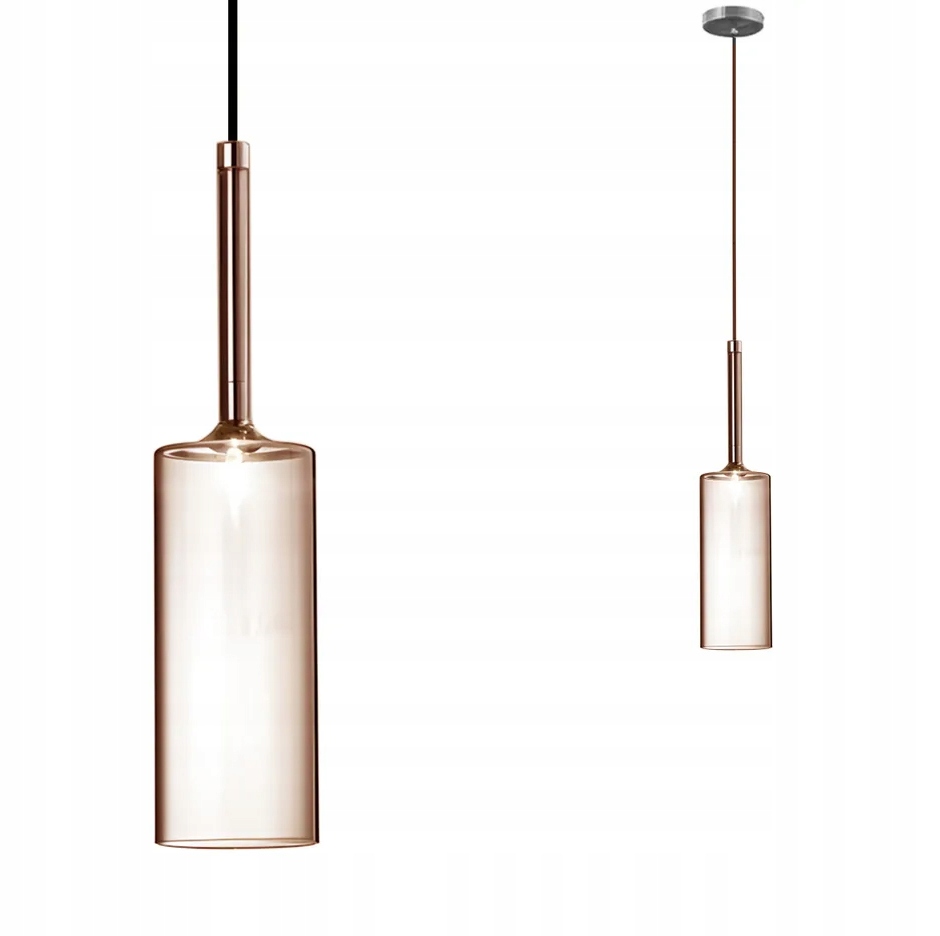 Závesná sklenená stropná lampa, jednoduchá, transparentná, oranžová, G4