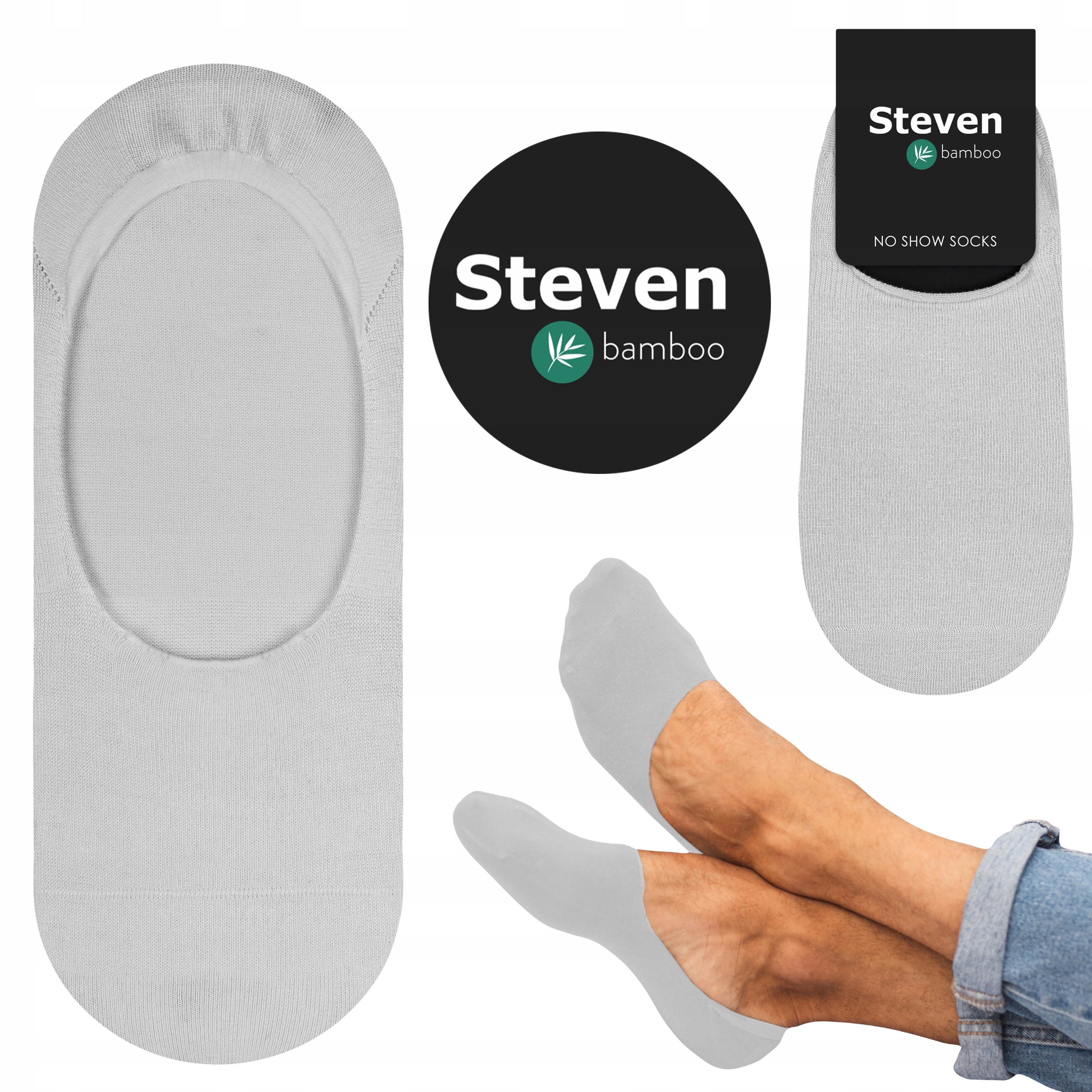 

Steven 036 Mikrostopki Bambus Męskie szary 44-46