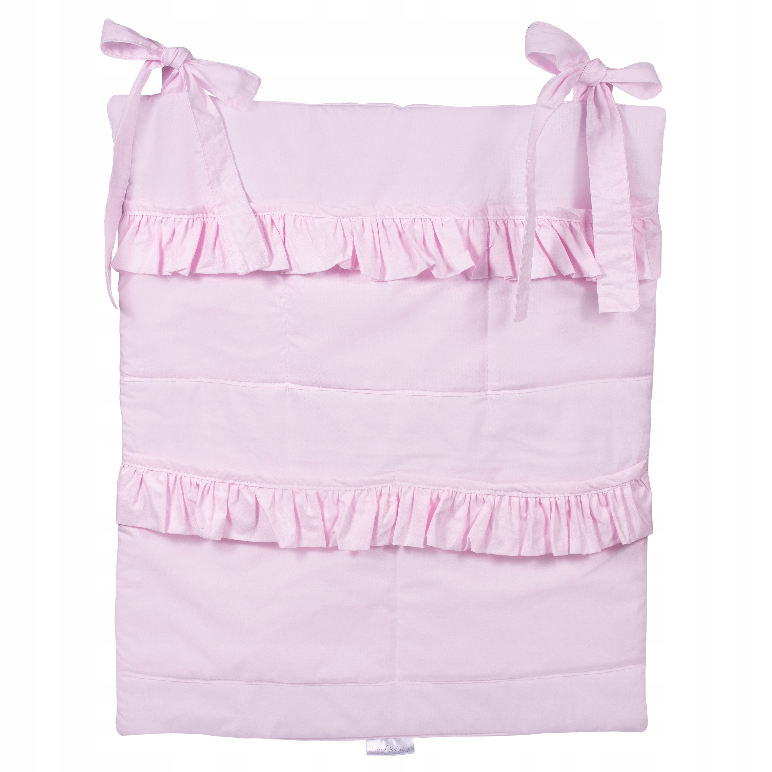 Organizer do łóżeczka z falbanką 50x60 Róż