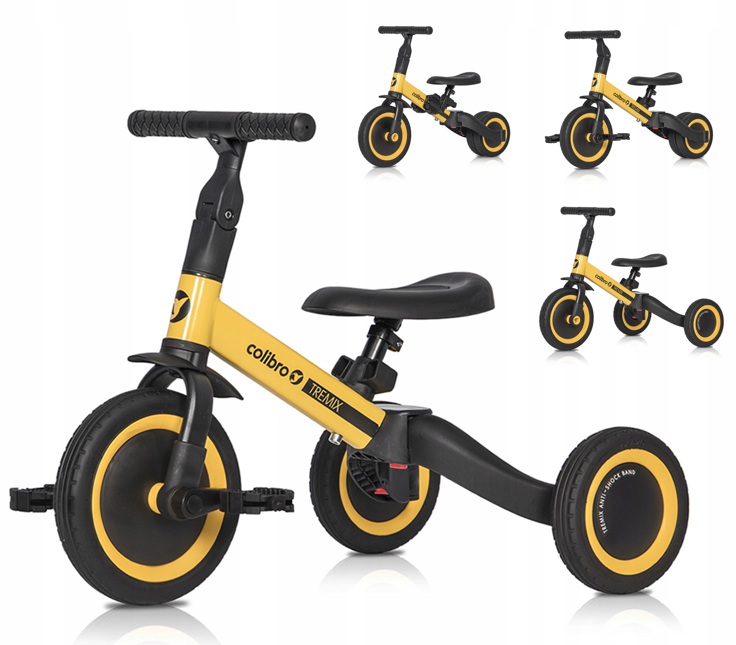 Rowerek Biegowy Trójkołowy Na Roczek Balance Bike 4w1 Lekki Tremix