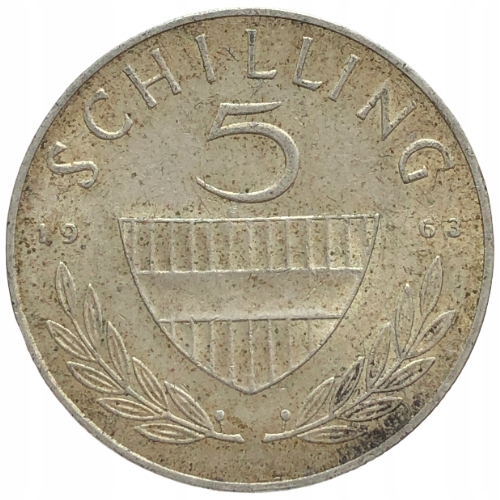 67372. Austria, 5 szylingów, 1963r. - Ag