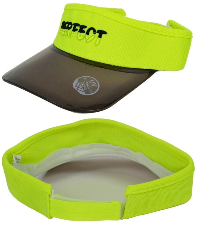 STYLOWY LEKKI DASZEK REGULOWANY PRZECIWSŁONECZNY Z NAPISEM PERFECT ZIELONY