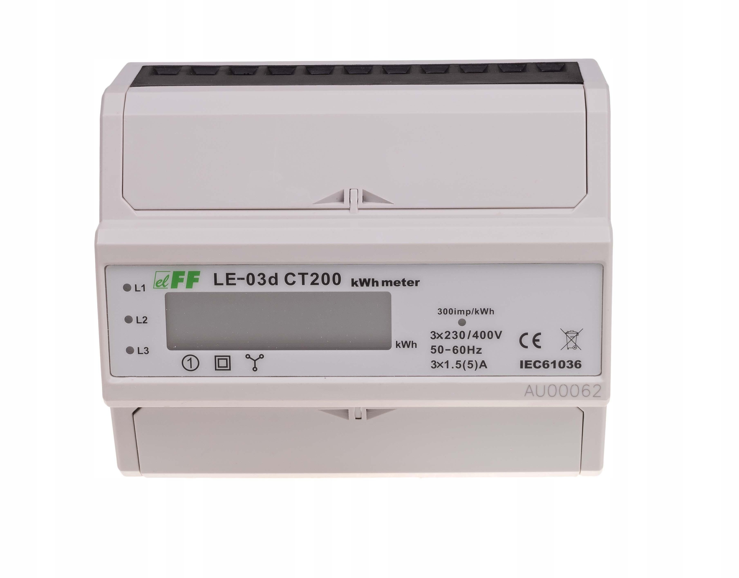 Elektroměr 3-fázový LE-03d CT-200