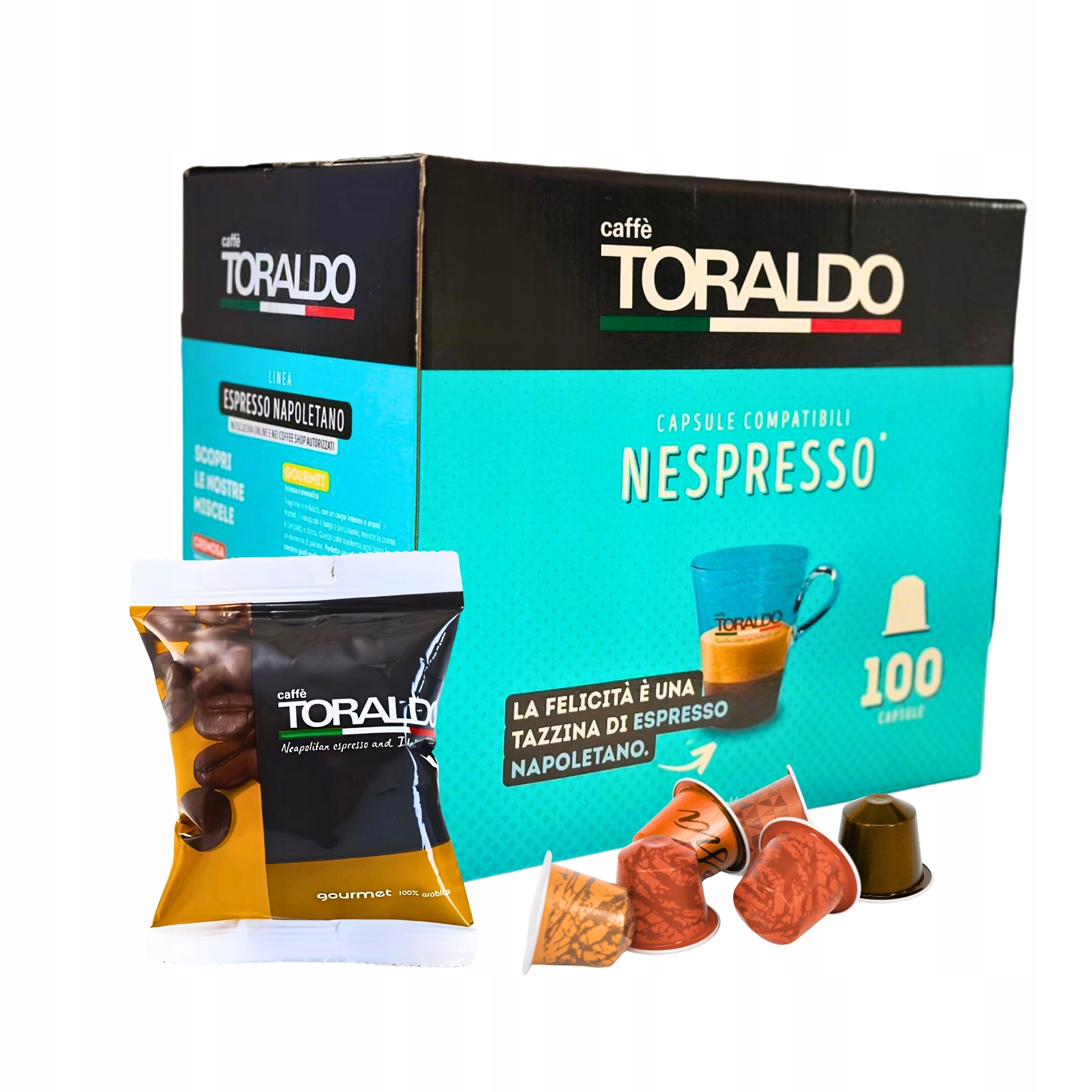 Kapsle do Nespresso 100 kusů – 100 kávových kapslí značky Toraldo Gourmet