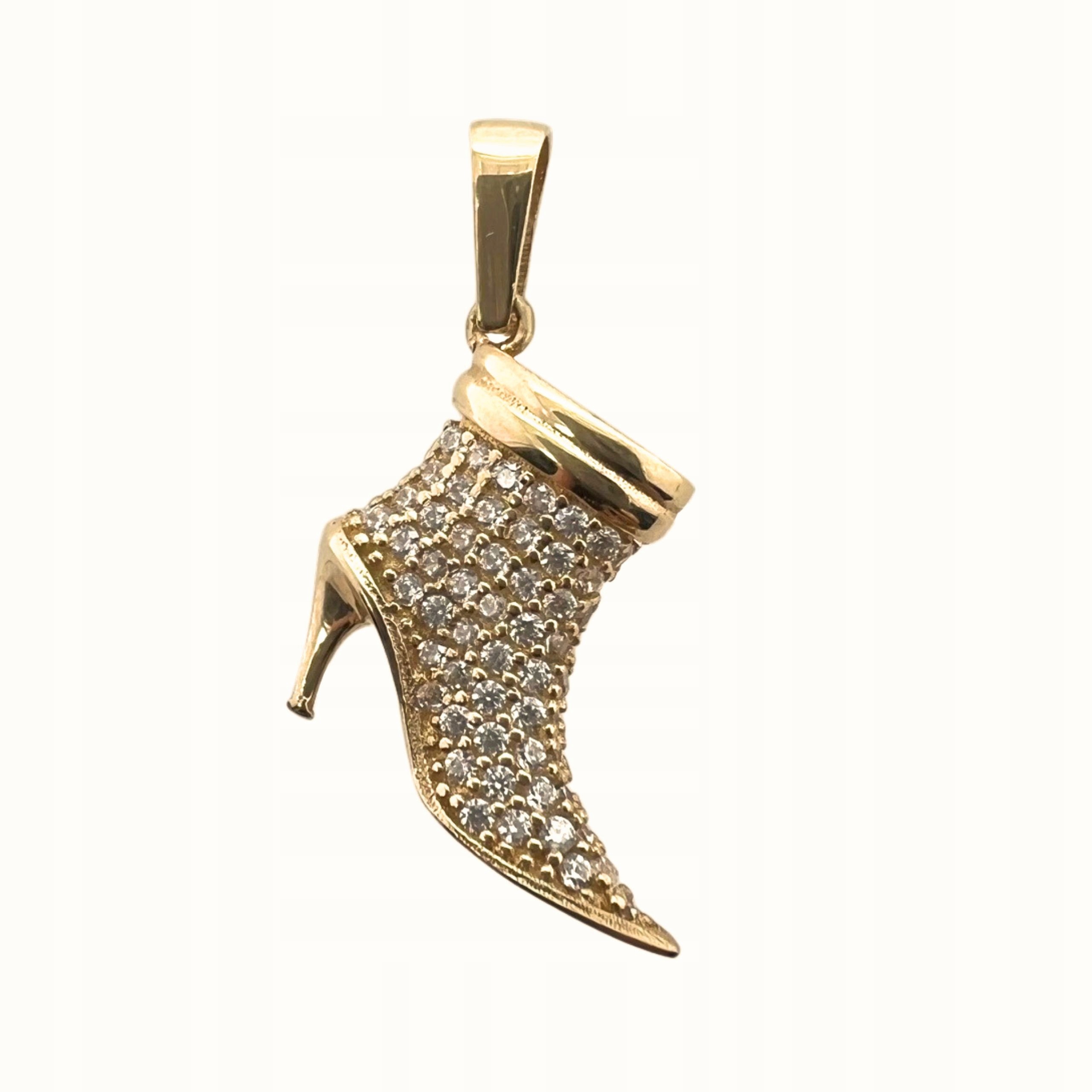 Dámský Zlatý Přívěsek Ryzost 585 Elegantní Malý Špendlík S Zirkony