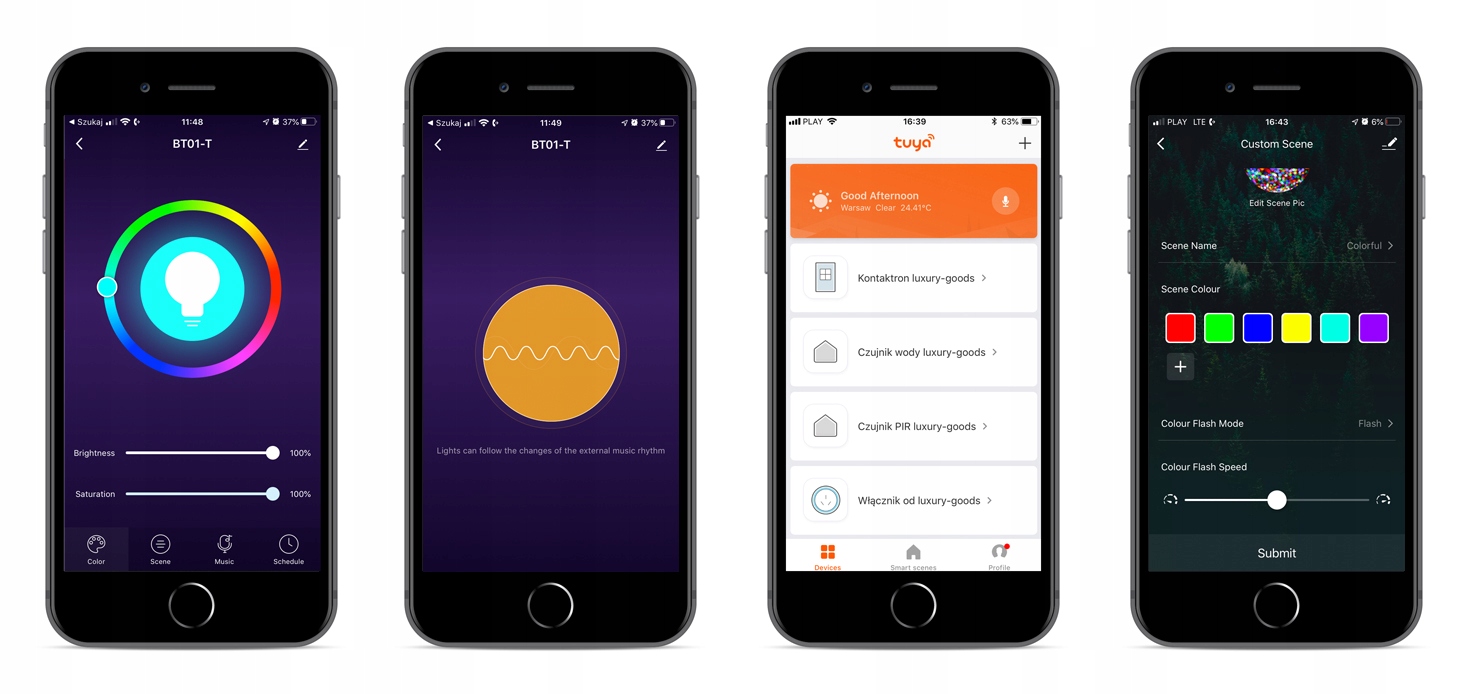 Inteligentna taśma LED NiteBird SL2-C RGB WiFi 12 V 5 m Marka inna