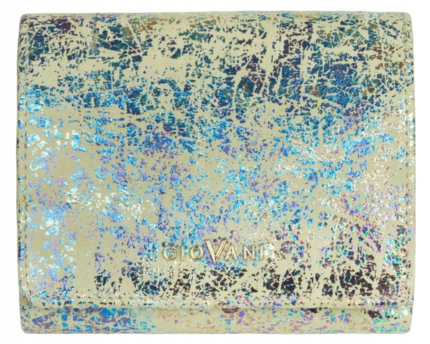 Kožená malá dámská peněženka Cornelia Giovani Rfid holografická béžová