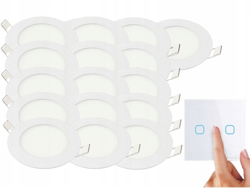 Sada Tenký panel Led svítidlo 3W 16x spínač