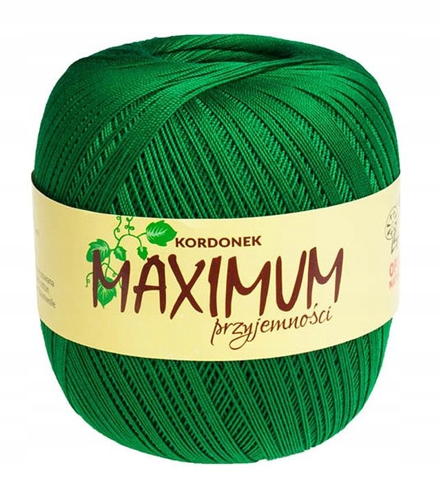 Kordonek Maximum Zielony 1682 bawełna 100g 565m