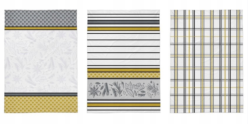 

Ścierka kuchenna 50x70 komplet 3 szt Musztarda