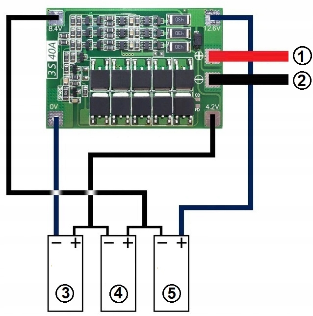 BMS 3S 40A 12,6V Li-ion 18650 Ładowarka z balanser Rodzaj balanser