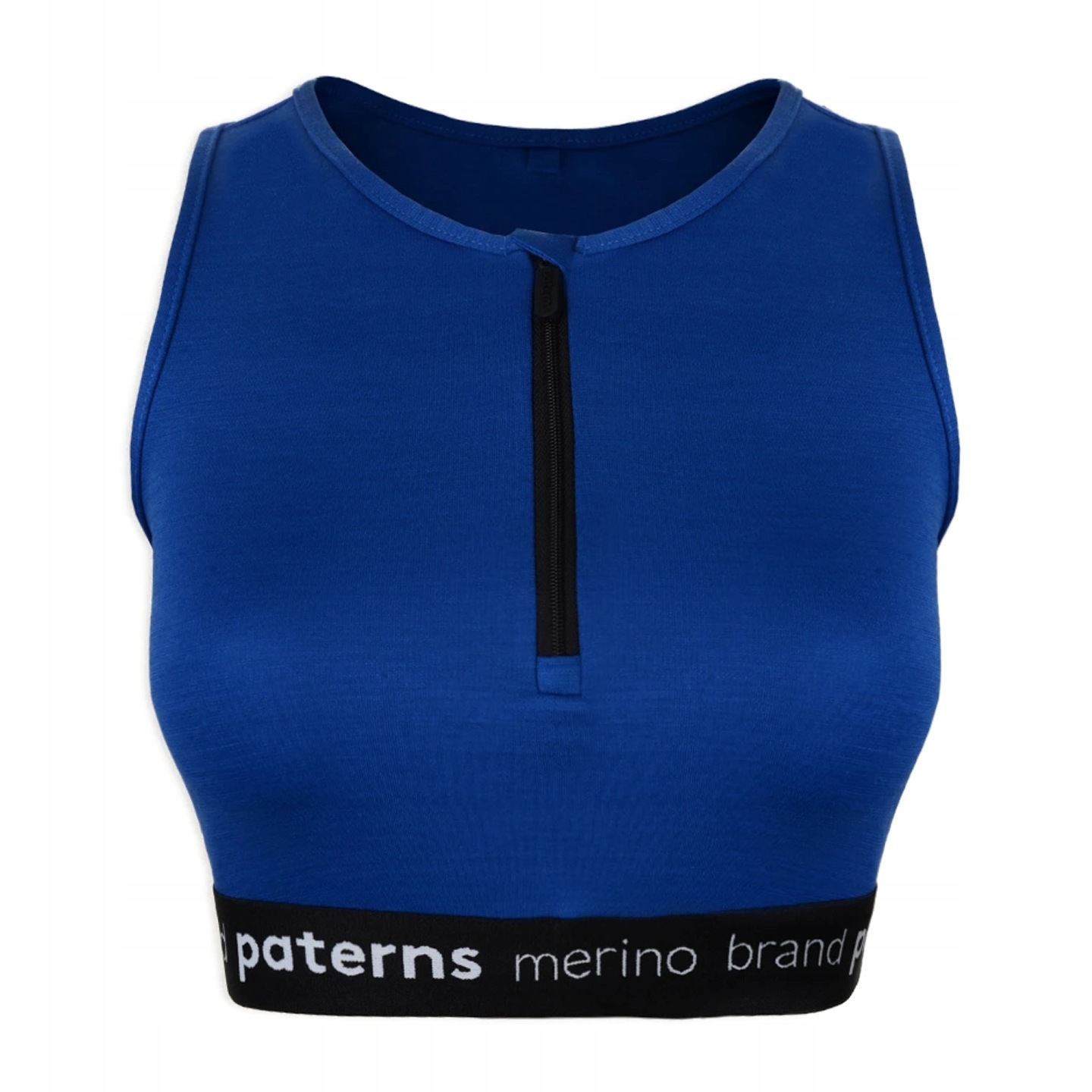 Top damski sportowy z wełny merino 100% do biegania i ćwiczenia kobalt L
