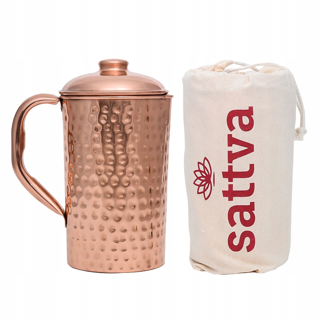 

Miedziany Dzbanek tłuczony 1250ml Naczynie do wody