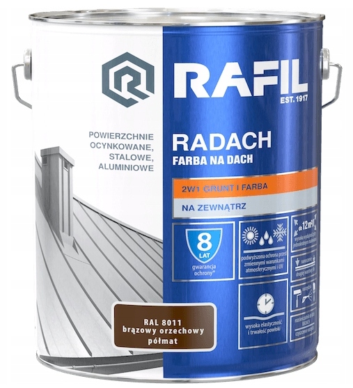 

Rafil Farba Radach 10L Brąz Orzechowy 8011 Półmat