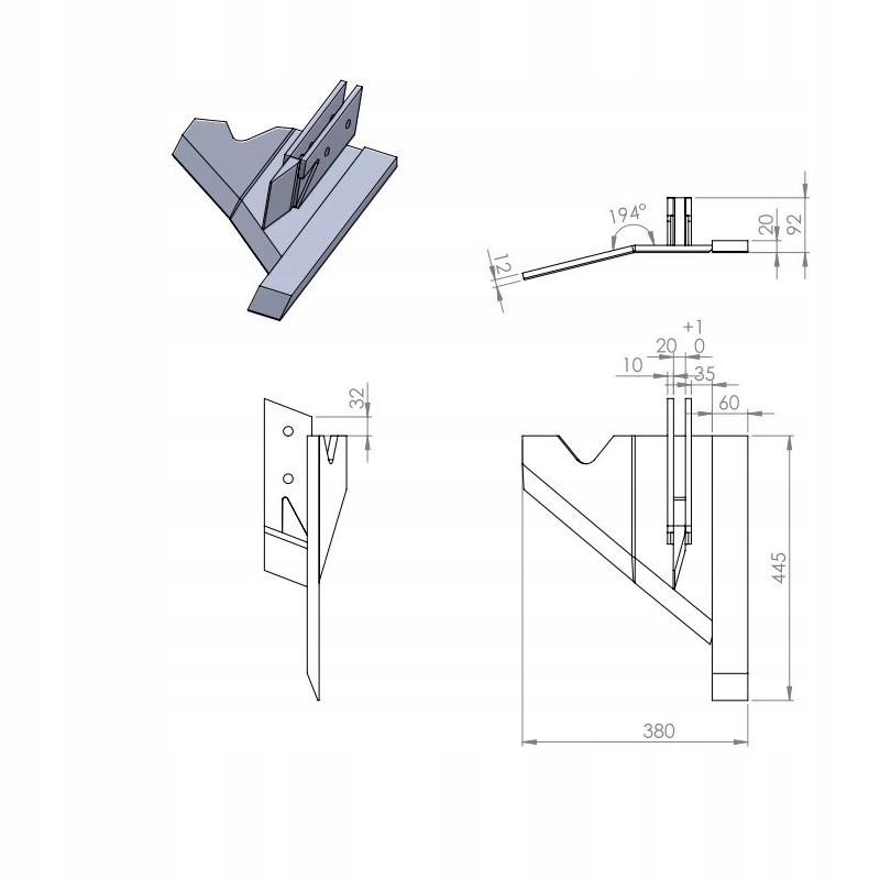 Levé dláto podrážkového pluhu SMI122770