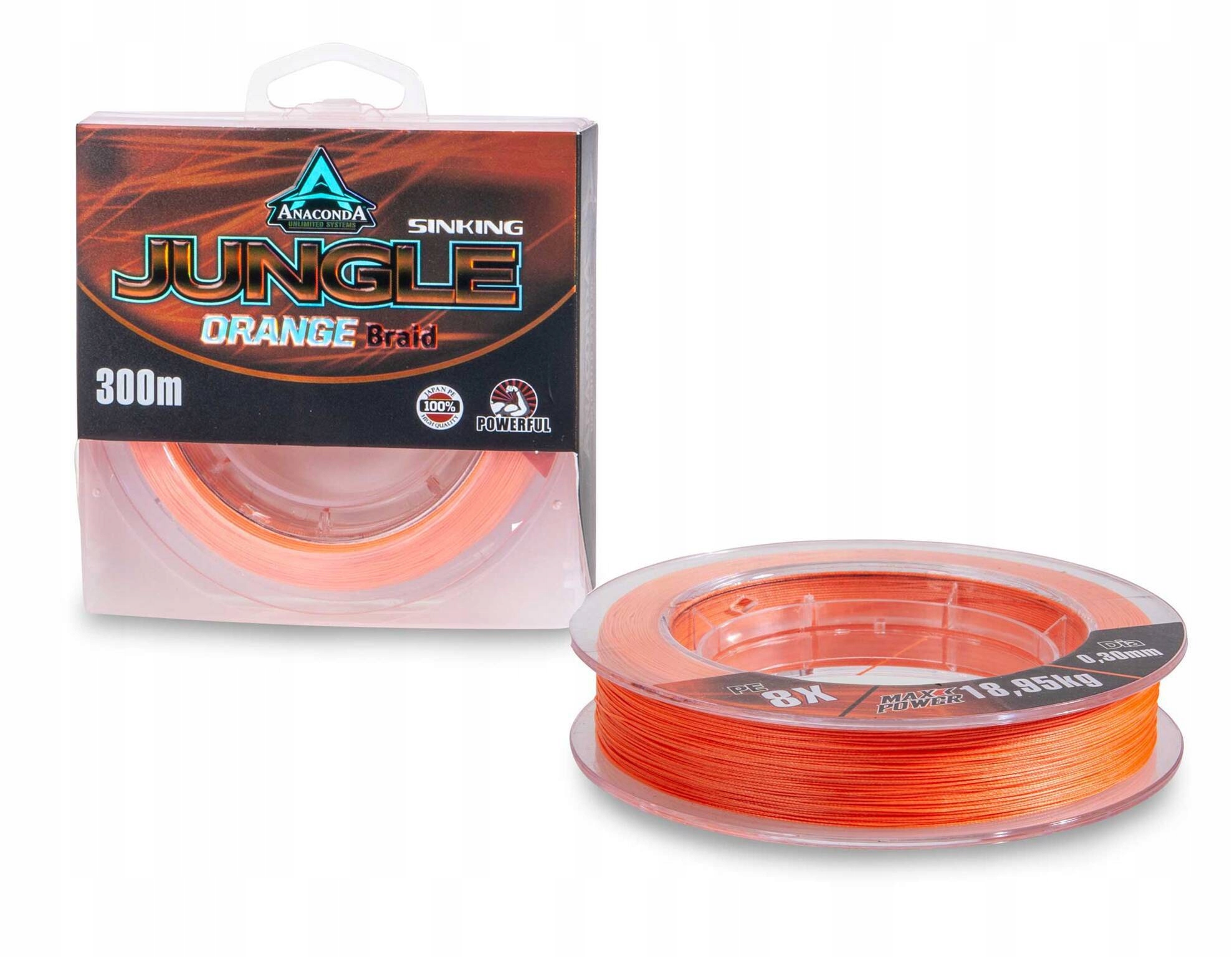 Šňůra Anaconda Jungle Orange 0,20 mm/300 m