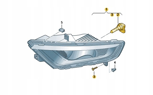 REFLEKTOR PRZECIWMGŁOWY H8 PRAWY SEAT IBIZA LEON ORYGINAŁ OE