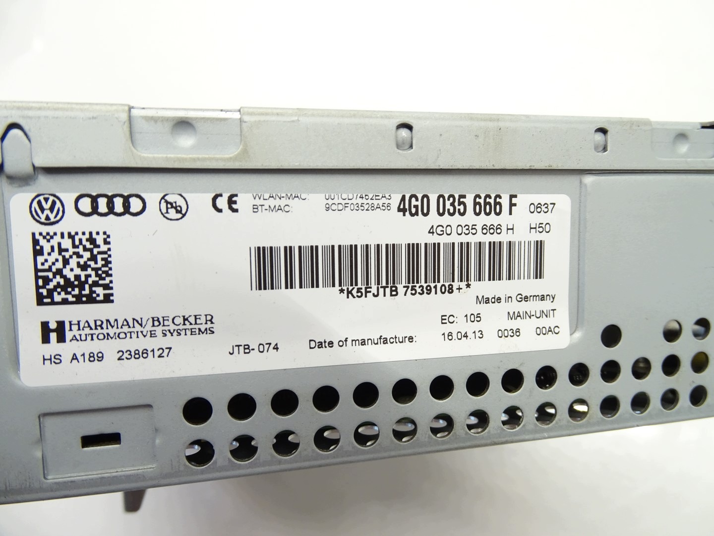 lecteur navigation MULTIMEDIA AUDI A6 C7 4G0035666F