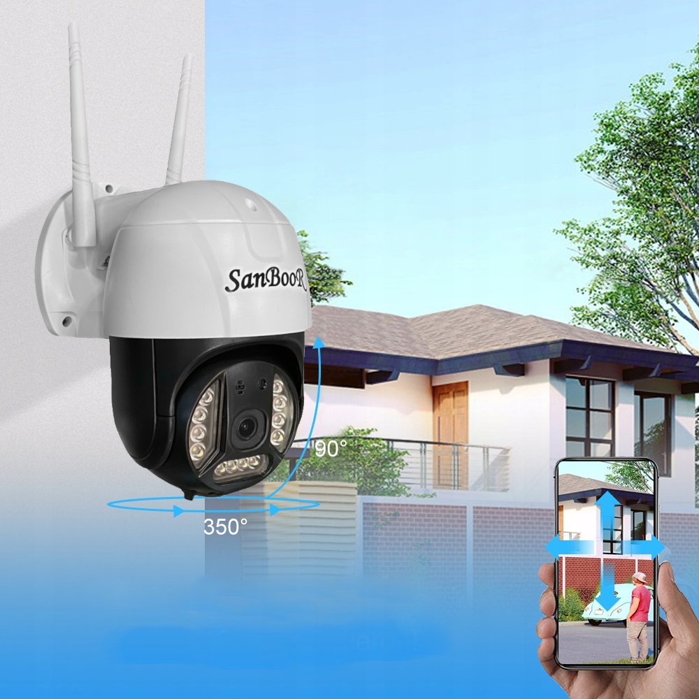 Kamera zewnętrzna 4G karta SIM obrotowa monitoring Technologia IP