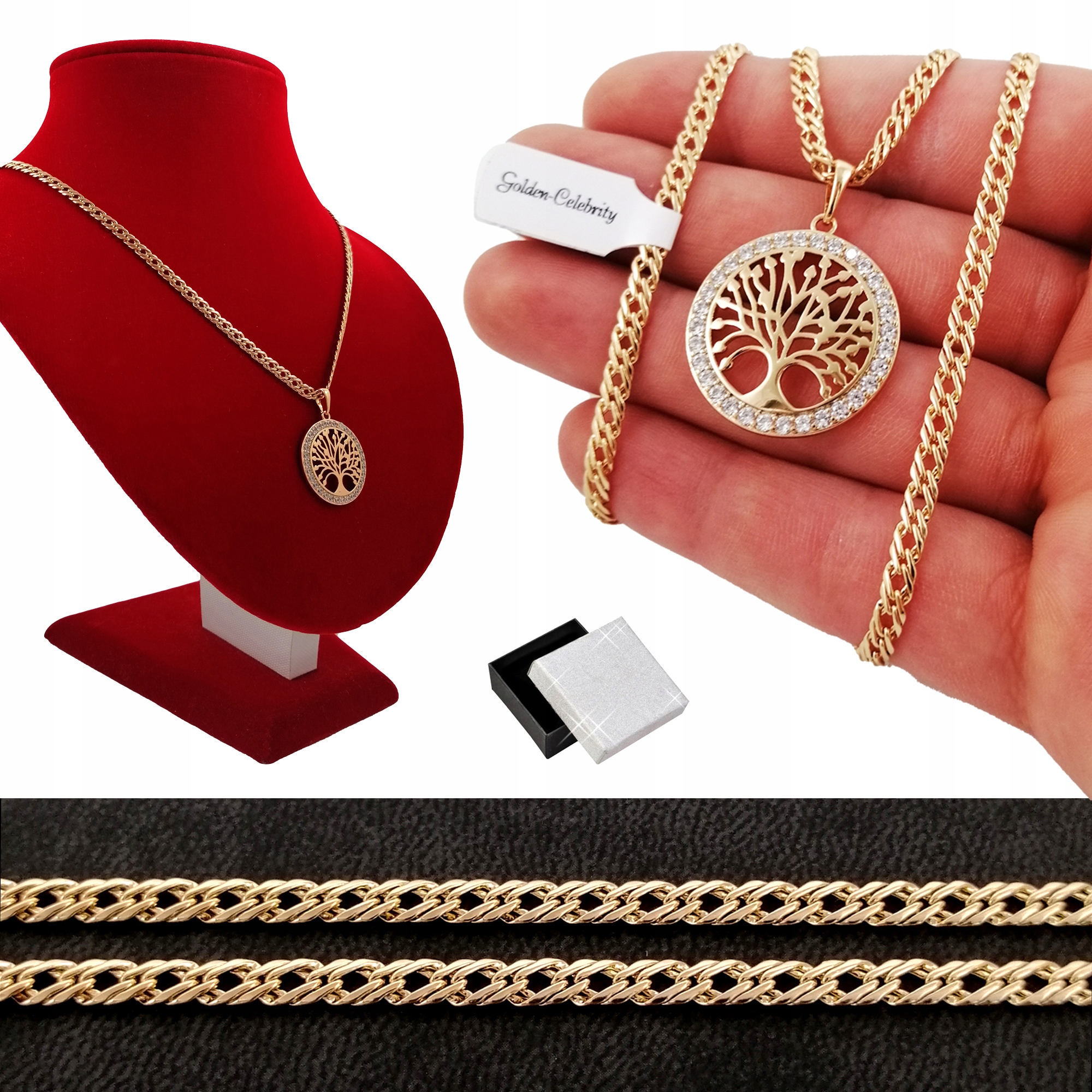 

Złoty Naszyjnik Drzewko Szczęscia 18K