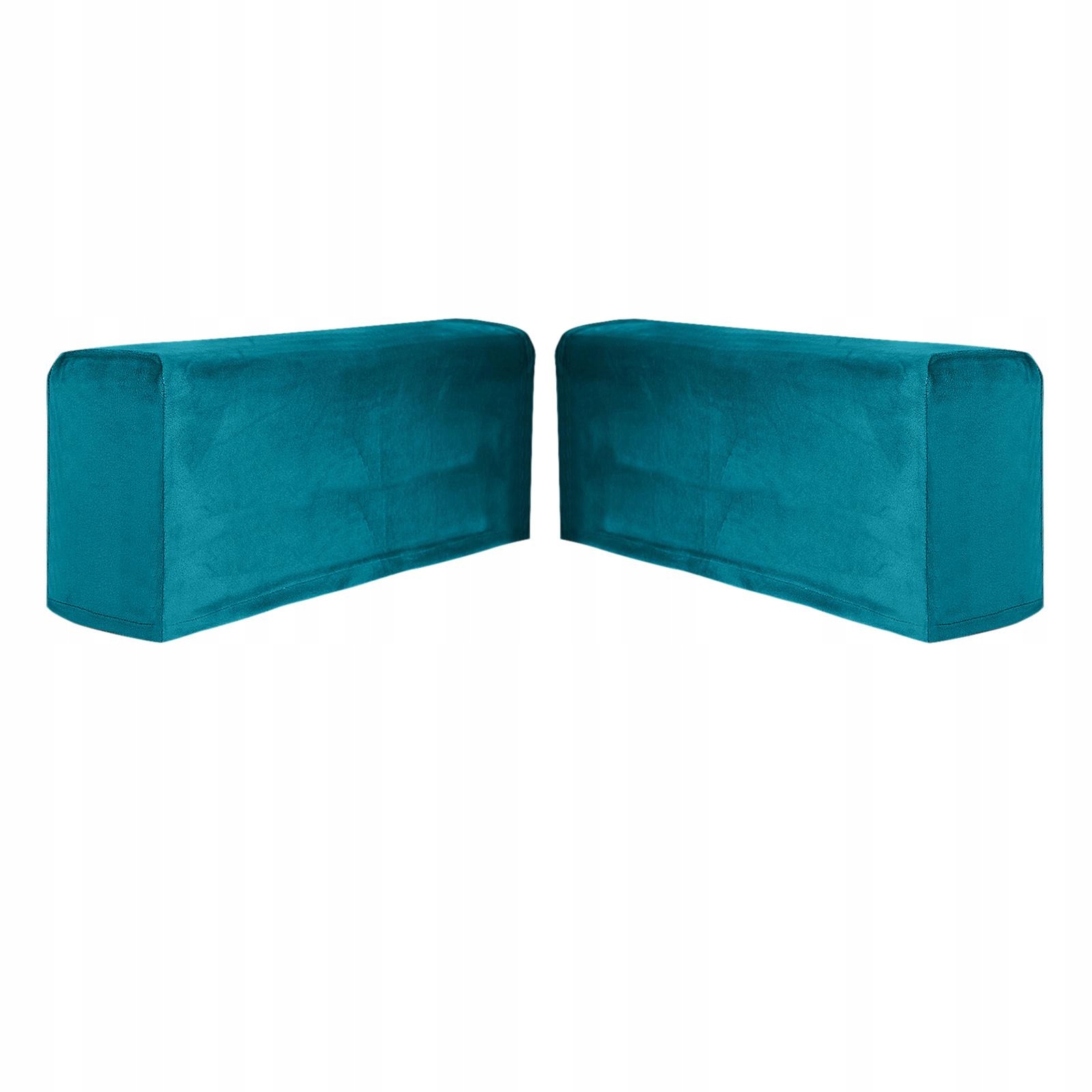 2pieces Sofa Armrest Cover Protector Anti Slip Solid Color Peacock Blue Długość 20.0-1000.0 cm