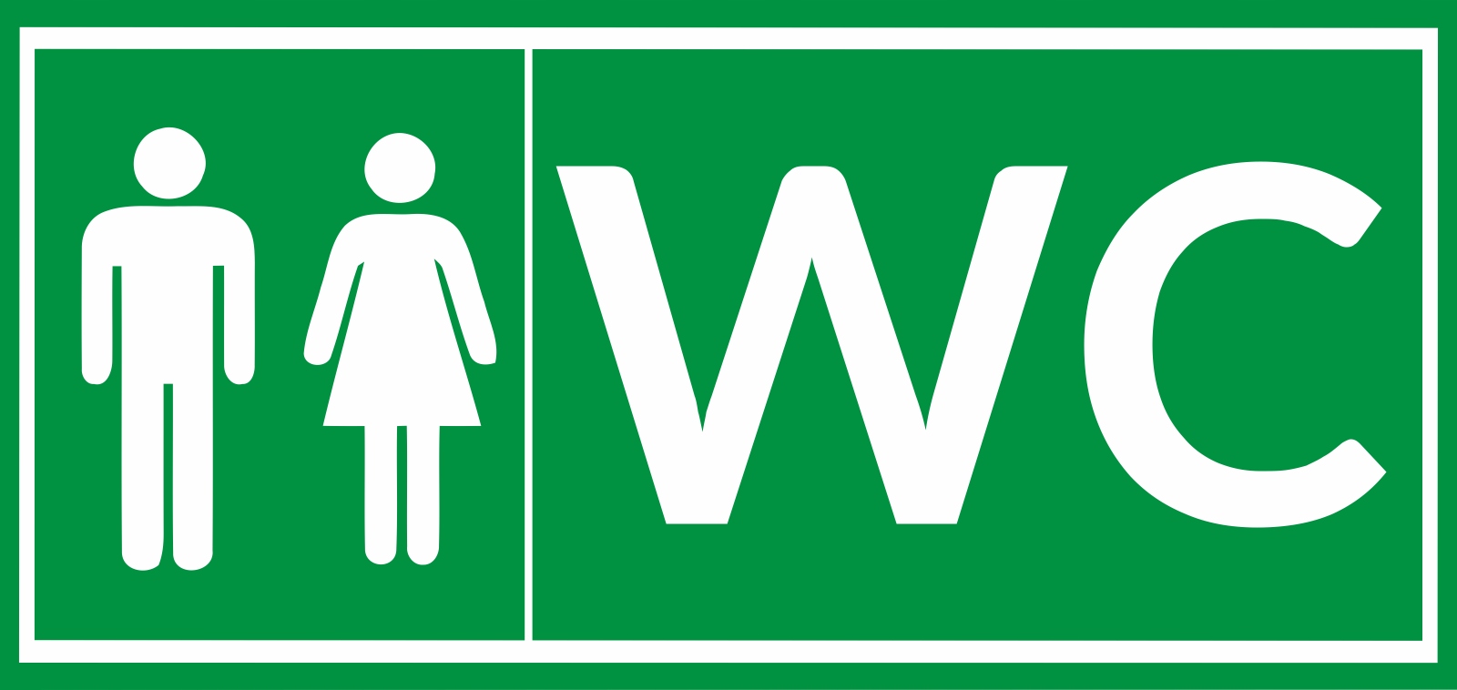 Tabliczka WC - 26x12cm - KOMPOZYT - różne wzory