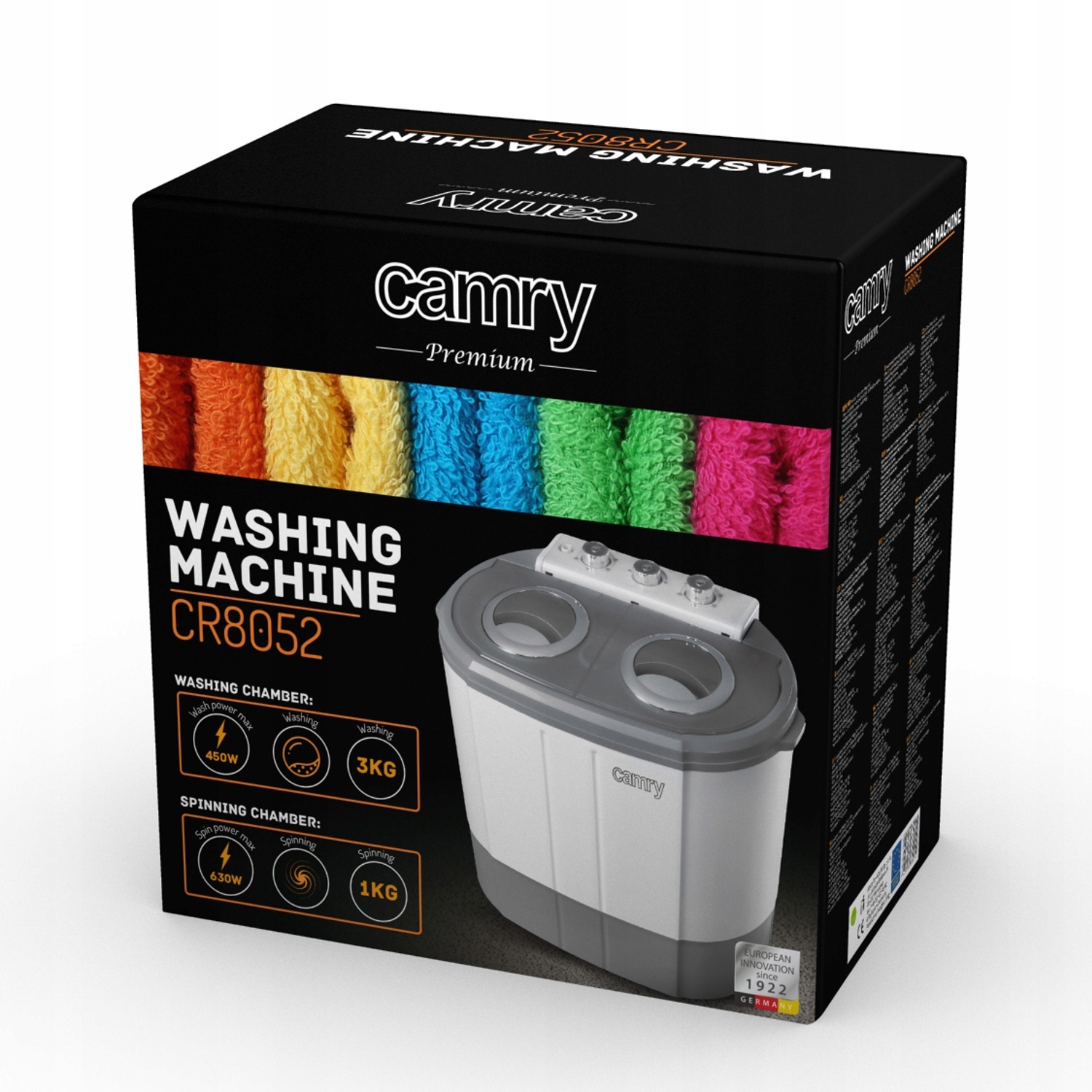 PRALKA WIRNIKOWA Z WIRÓWKĄ 3kg CAMRY TURYSTYCZNA Model CR 8052