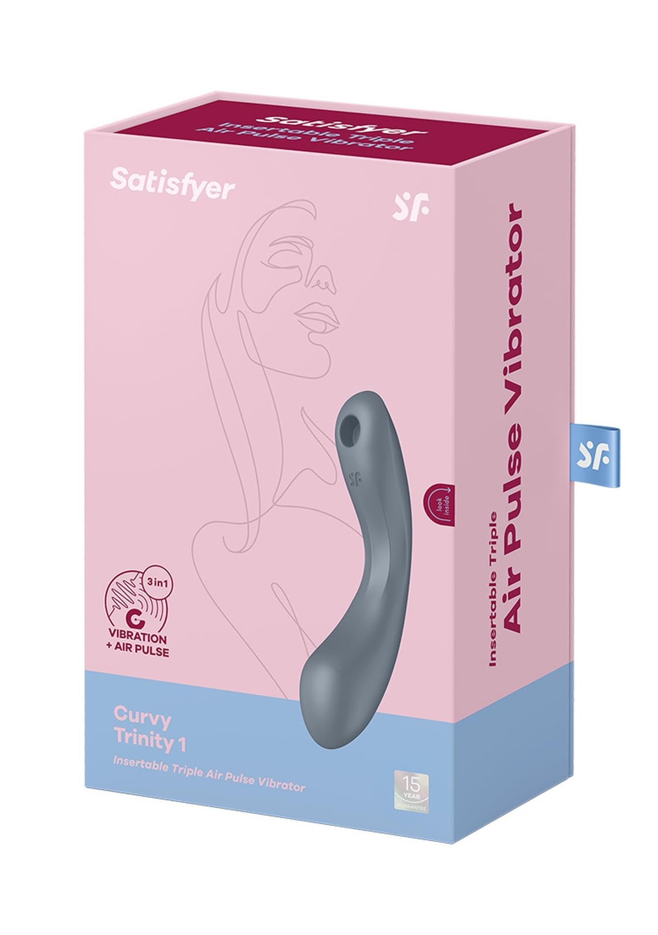 SATISFYER Curvy Trinity 1 Wibrator Fale Ciśnienia G-Punkt Klitoris Silikon — miniatura 2