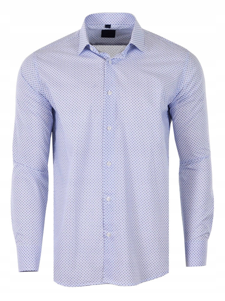 52/53 Košile Vzor Bílá Dlouhá Velká