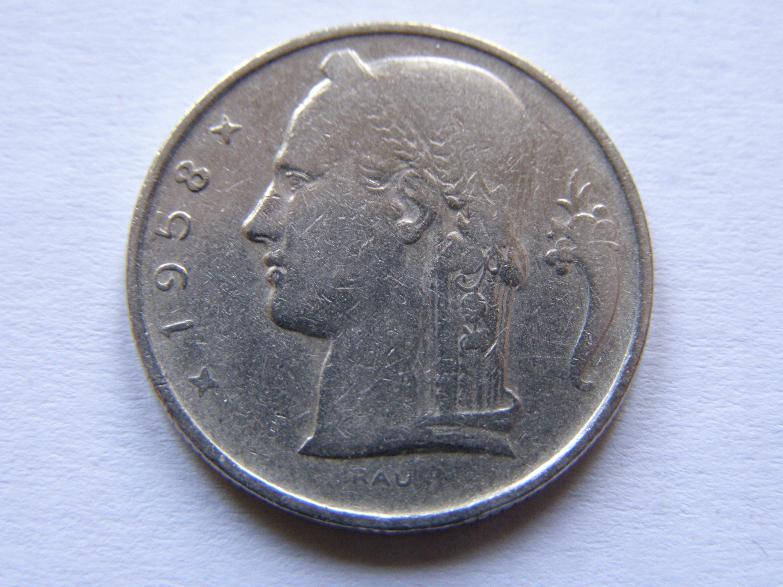 BELGIA 5 FRANCS 1958 ROK BELGIQUE !!!!!!!!!!! 0715