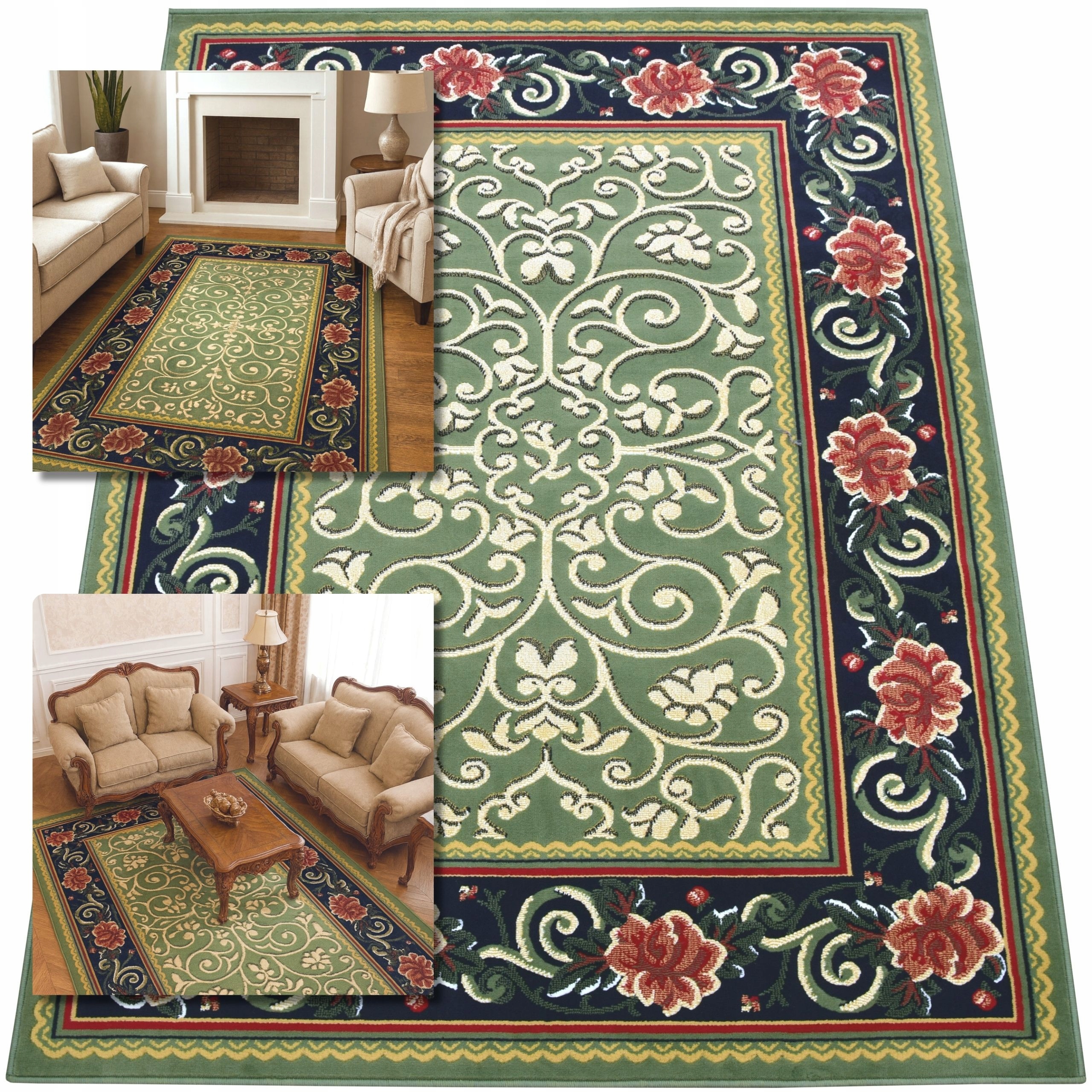 Koberec 120x170 Venezia Zelený Koberec Do Obývacího Pokoje Belgický Koberec Do Ložnice