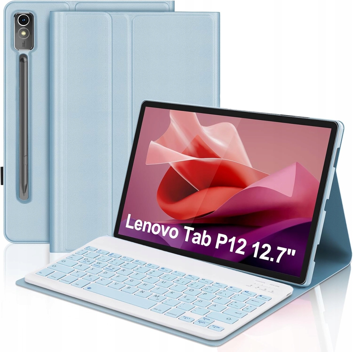 Pouzdro s klávesnicí pro Lenovo Tab P12 TB370, pouzdro, kryt, pouzdro s klopou